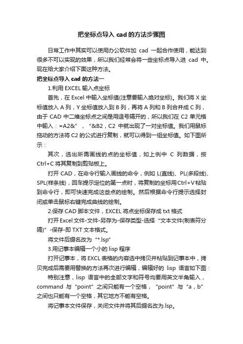 把坐标点导入cad的方法步骤图