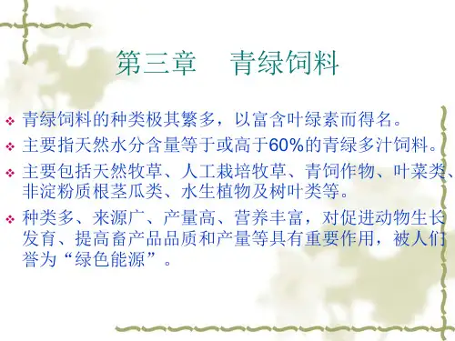 饲料学课件3青绿饲料