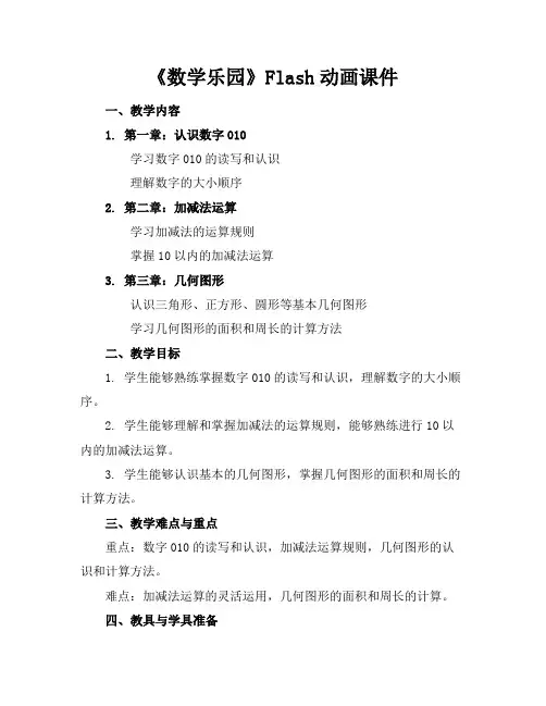 《数学乐园》Flash动画课件