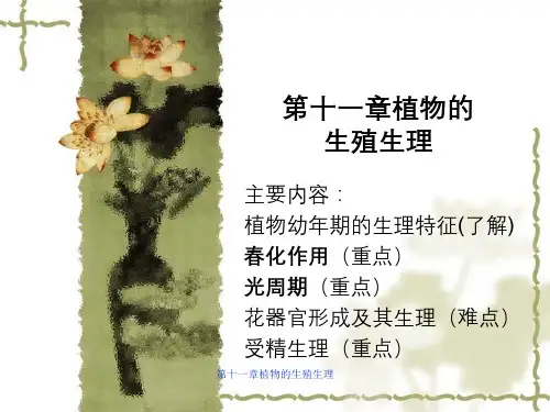第十一章植物的生殖生理