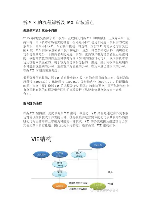 拆VIE的流程解析及IPO审核重点