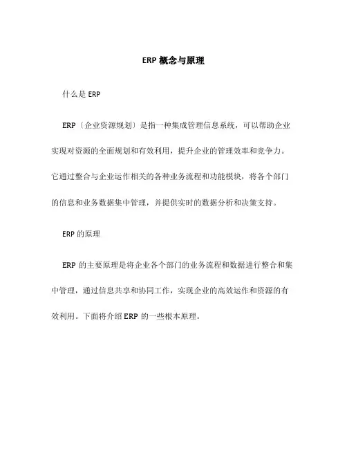 ERP概念与原理