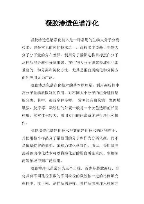 凝胶渗透色谱净化