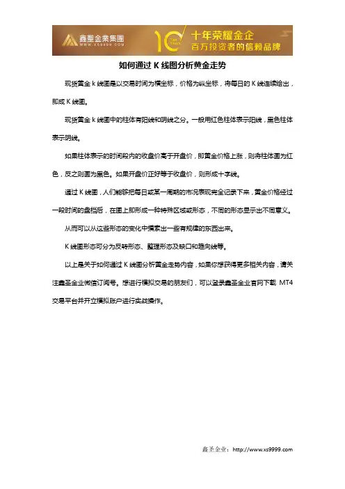 如何通过K线图分析黄金走势
