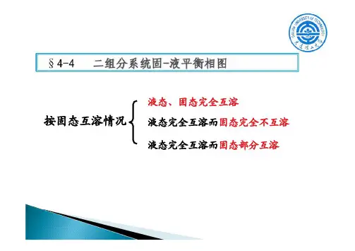 二组分固液平衡相图