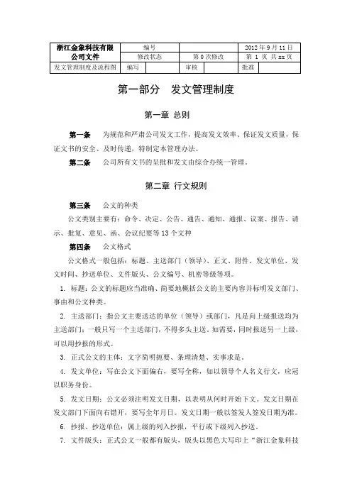 发文管理制度及流程图