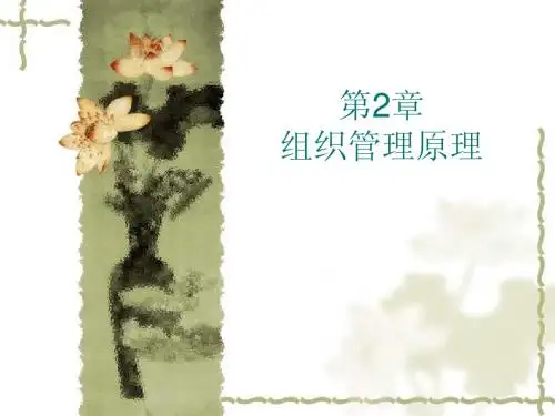 管理学原理第2章组织管理原理