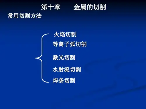 第10章金属切割简介
