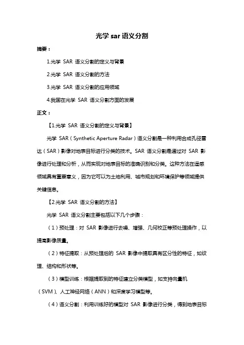光学sar语义分割