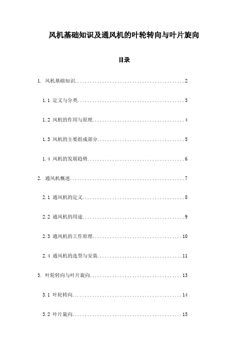风机基础知识及通风机的叶轮转向与叶片旋向