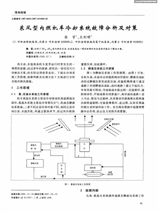 东风型内燃机车冷却系统故障分析及对策