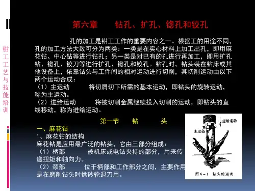 3 钻孔、扩孔、锪孔和铰孔