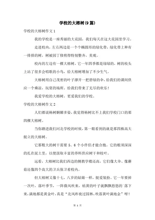 学校的大榕树(9篇)