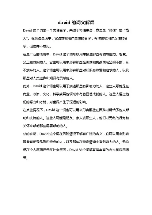 david的词义解释