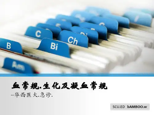 解读血常规 生化及凝血检查