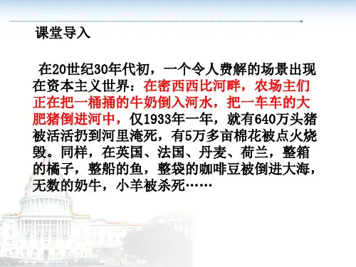 2019-人民版高中历史必修二6.1《“自由放任”的美国》优质课件(30张)(共30张PPT)-文档资料
