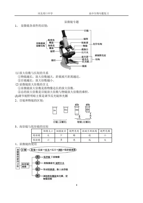 显微镜复习专题