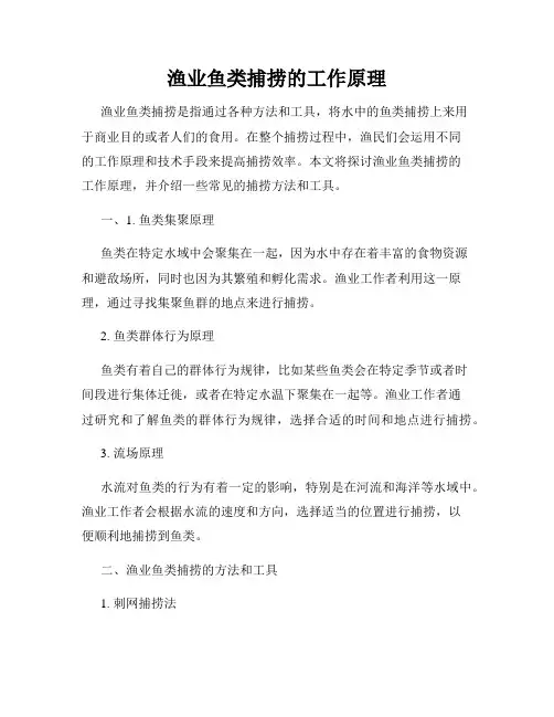 渔业鱼类捕捞的工作原理
