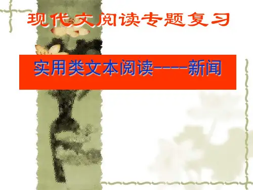 2023届高考语文复习考点：新闻和访谈+课件104张