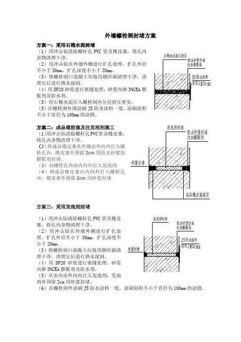 外墙螺栓洞封堵方案
