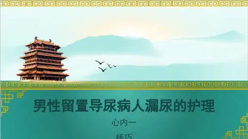 男性导尿病人漏尿的护理。
