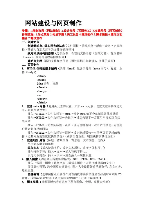 网站建设与网页制作基础教程