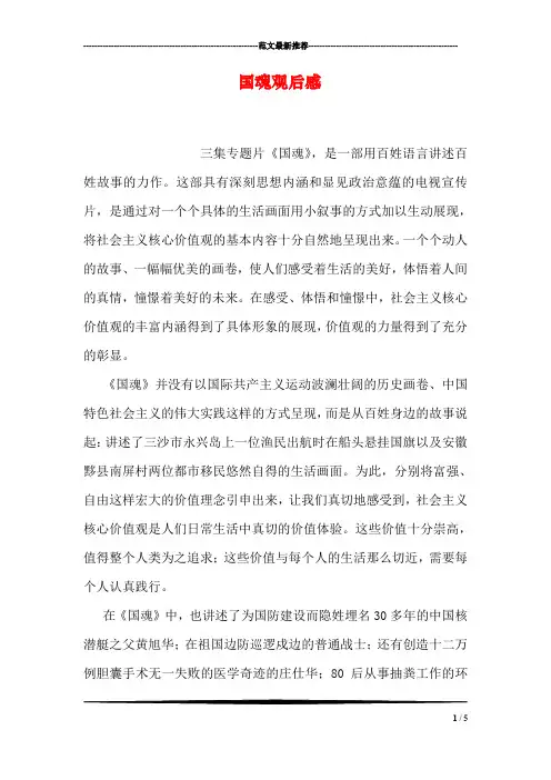 国魂观后感