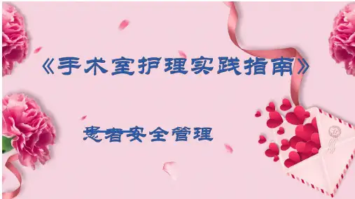 手术室护理实践指南(PPT41张)