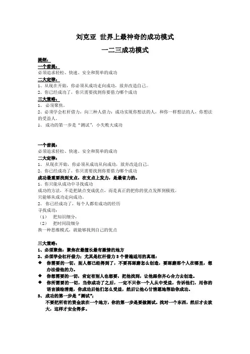 刘克亚成功营销模式