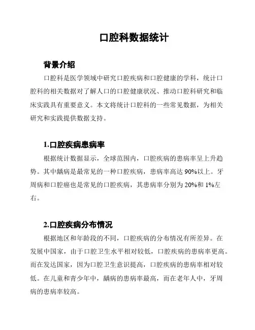 口腔科数据统计