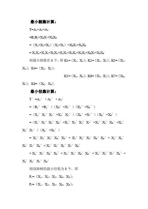 最小割集计算