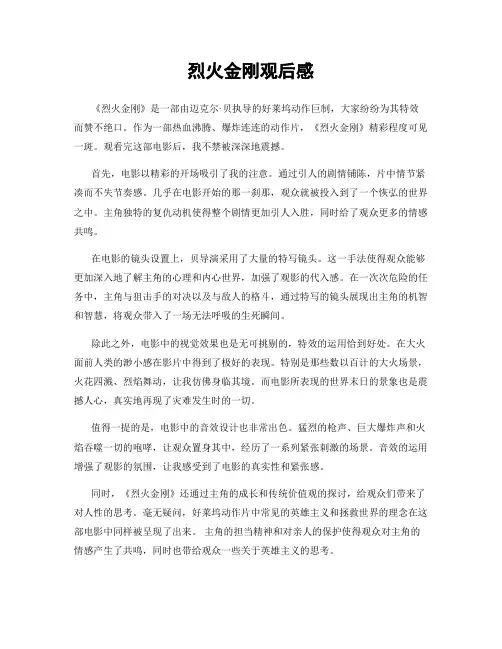 烈火金刚观后感
