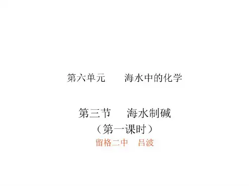 九年级化学海水制碱