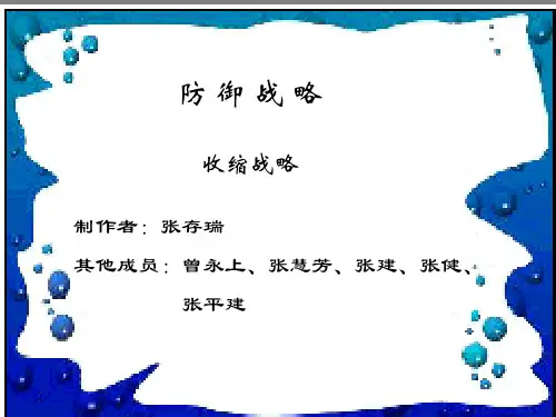 防 御 战 略
