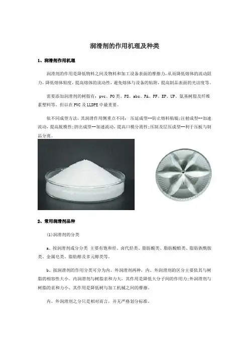 润滑剂的作用机理及种类