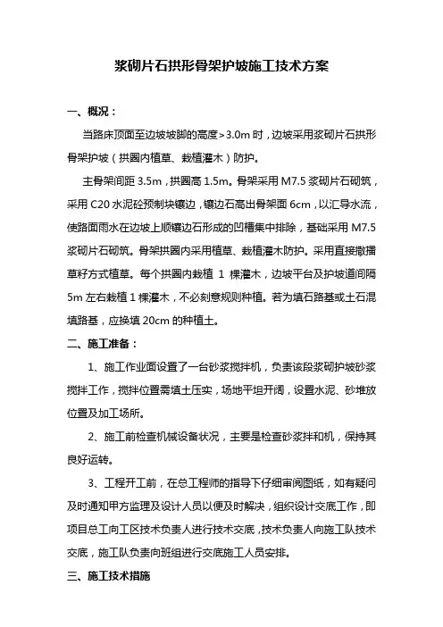 骨架护坡