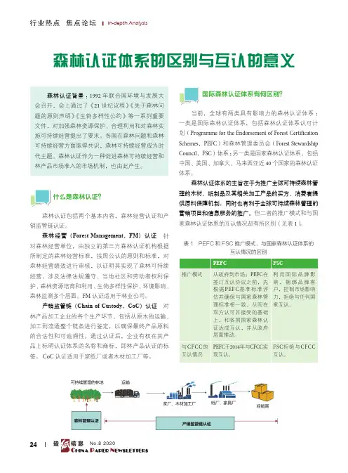 森林认证体系的区别与互认的意义