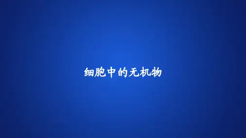 高中生物(新教材)课件《细胞中的无机物》