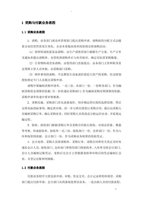 采购与付款流程