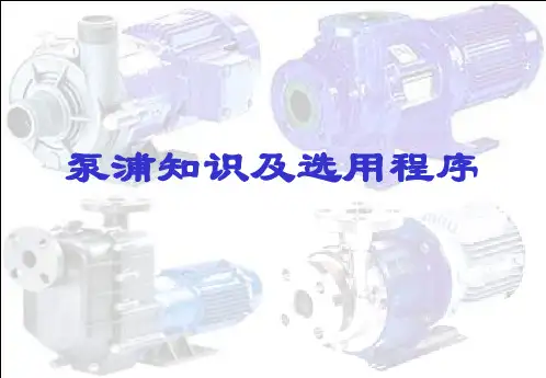 泵浦知识及选用程序
