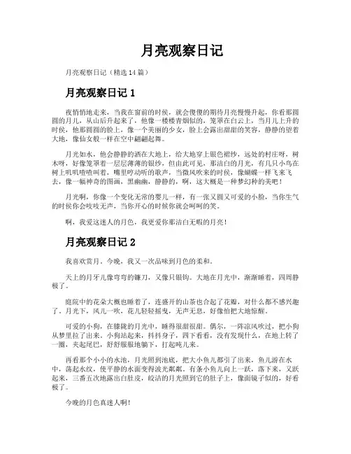 月亮观察日记