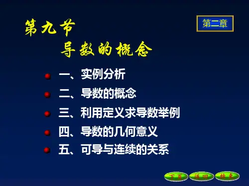 高等数学 第二章 极限和导数2-9导数的概念