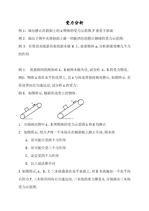 受力分析练习题