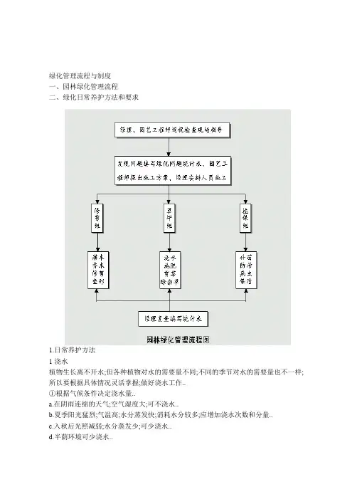 绿化管理流程与制度