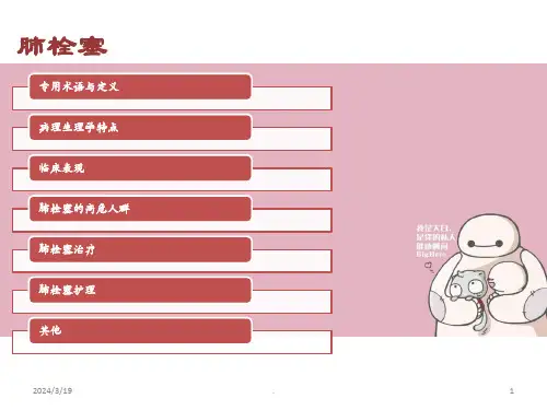 肺栓塞护理PPT课件