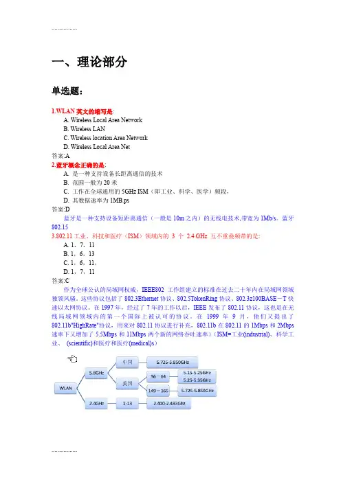 (整理)WLAN题目库