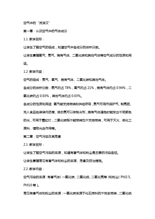 教案-空气中的“流浪汉”