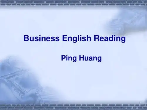 Business English Reading