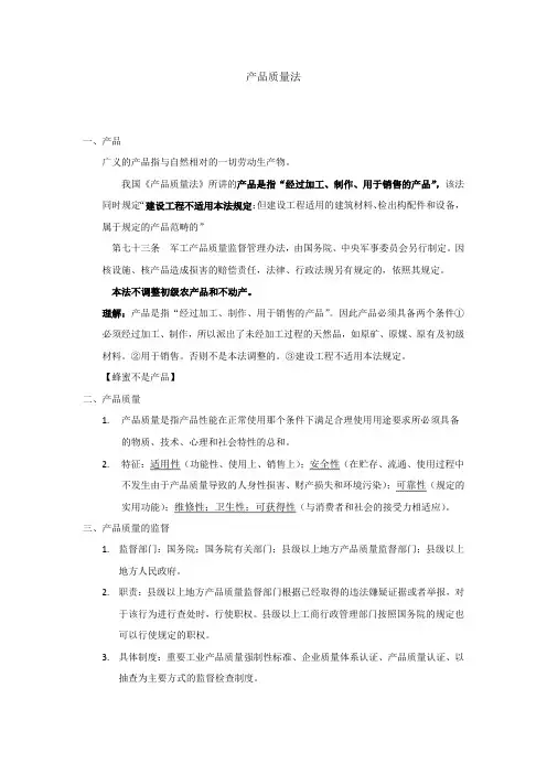 经济法—产品质量法
