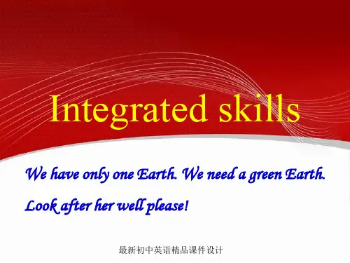 最新牛津译林版八年级英语下册 Unit 8 A green World Integrated skills精品课件2 (1)